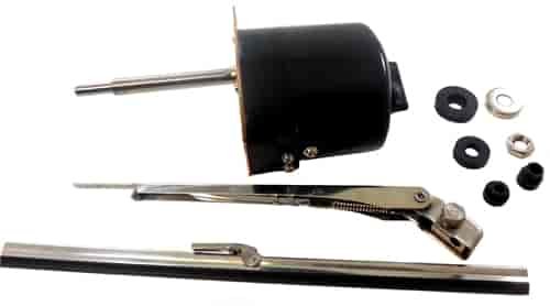 12V MOTOR AND WIPER KIT - UNIVERSAL FIT -BLACK FINISHED