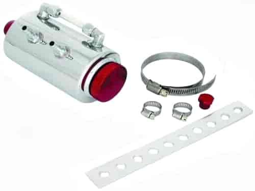 3 X 10 ALUM HEXAGON OVERFLOW TANK - POLISHED