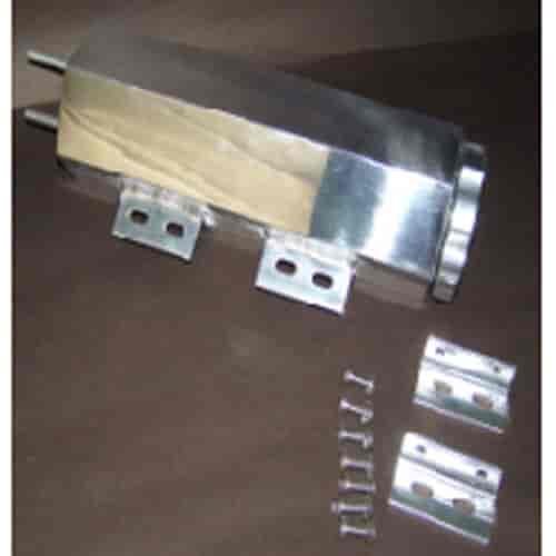 STAINLESS 3 X 9 OVERFLOW TANK WITH MOUNTING BRACKET
