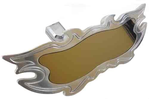 ALUM SKULLS FLAME UNIVERSAL INTERIOR MIRROR