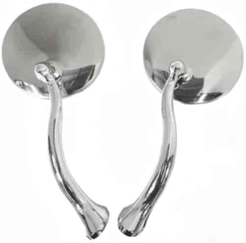 Stainless Steel Retro Street Rod Mirrors Universal
