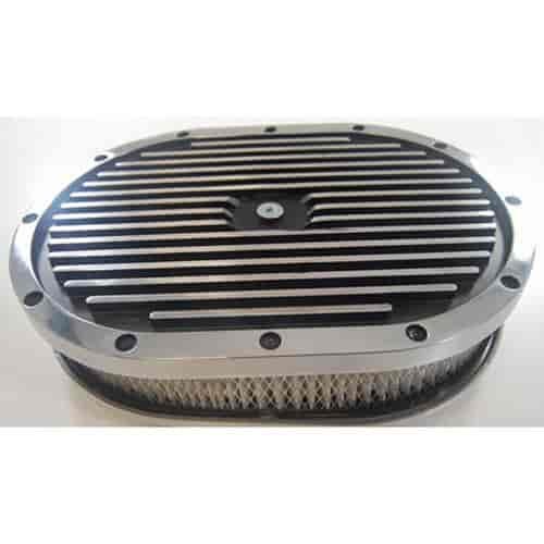 Oval Aluminum Air Cleaner Set 12" x 2"