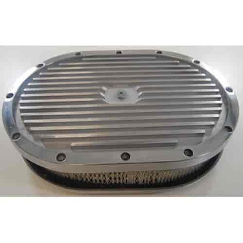 Oval Aluminum Air Cleaner Set 12" x 2"