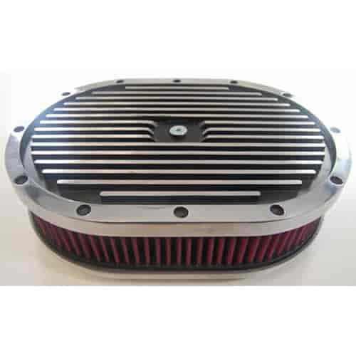 Oval Aluminum Air Cleaner Set 12" x 2"