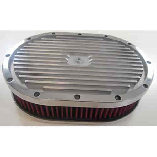 Oval Aluminum Air Cleaner Set 12" x 2"
