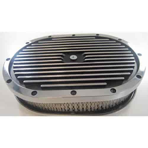 Oval Aluminum Air Cleaner Set 15" x 2"
