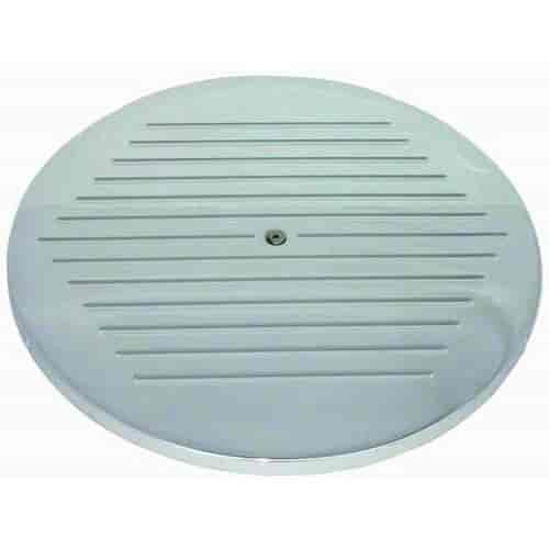 CHROME ALUMINUM 14 ROUND AIR CLEANER TOP - BALL MILLED