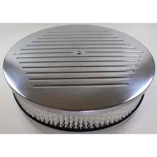 Round Ball-Milled Top Air Cleaner Set 14" x 3"