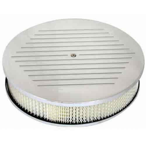 Round Ball-Milled Top Air Cleaner Set 14" x 3"