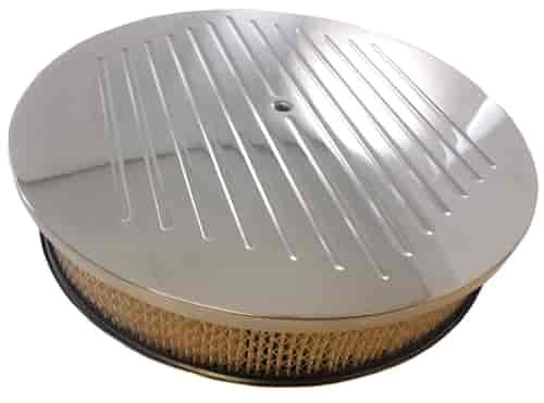 Round Ball-Milled Top Air Cleaner Set 14" x 3"