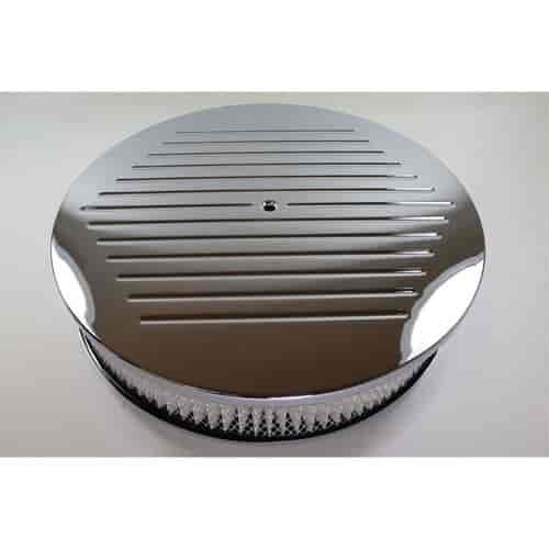 Round Ball-Milled Top Air Cleaner Set 14" x 4"