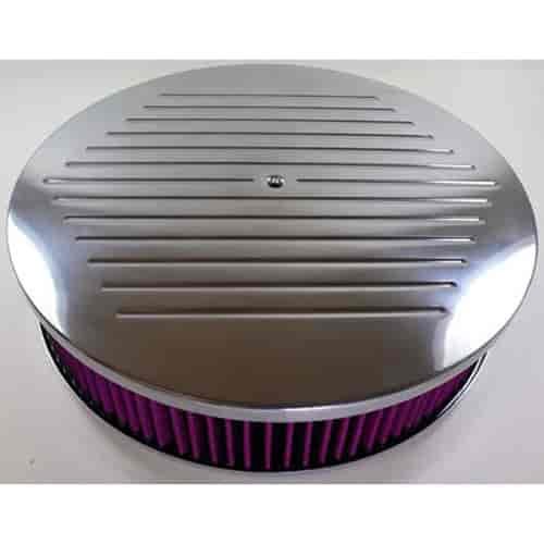 Round Ball-Milled Top Air Cleaner Set 14" x 4"