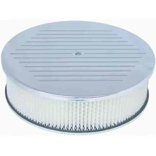 Round Ball-Milled Top Air Cleaner Set 14" x 4"