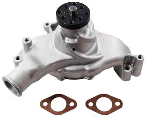 ALUMINUM BB CHEVY LONG WATER PUMP - SATIN