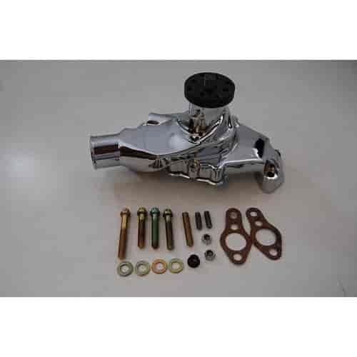ALUMINUM CORVETTE REVERSE ROTATION WATER PUMP -CHROME