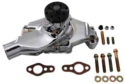 ALUM SB CHEVY CORVETTE ADJUSTABLE SHORT WATER PUMP FIT 1971-82