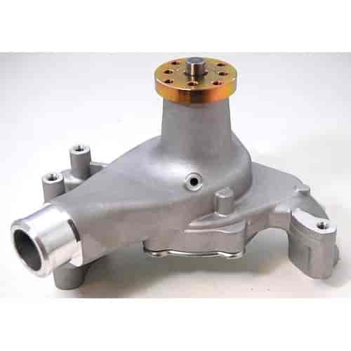 HIGH VOLUME ALUM SB CHEVY LONG WATER PUMP - SATIN