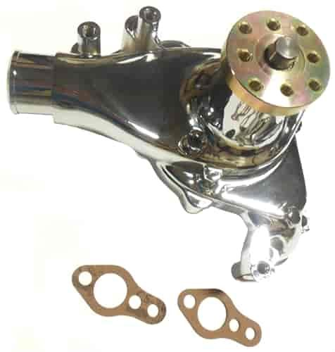HIGH VOLUME ALUM SB CHEVY LONG WATER PUMP - CHROME