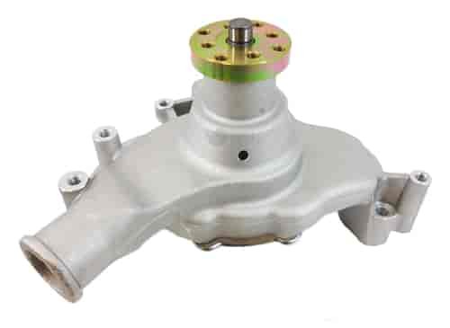 HIGH VOLUME ALUMINUM BB CHEVY LONG WATER PUMP - SATIN