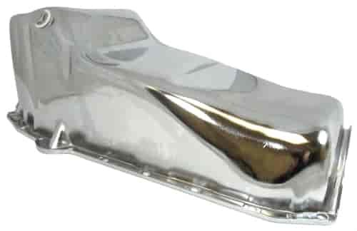 OIL PAN SB CHEVY 1965-79 LH DIPSTICK - OEM STYLE