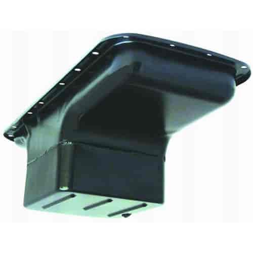 Black Powdercoated Steel Stock Oil Pan 1966-Up Big Block Mopar 361-440 R/RB, Hemi 426