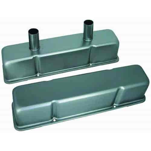 Unplated 1958-86 SB Chevy Circle Track Tall Valve Cover - Baffled