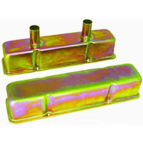 Steel Circle Track Baffled Valve Covers 1958-86 Small Block Chevy 283-350