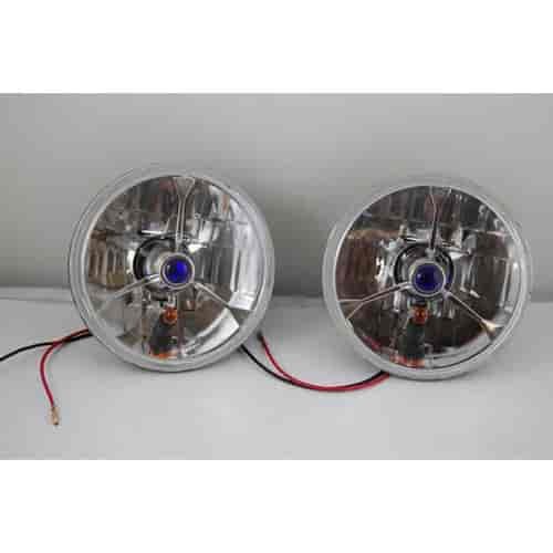 5 3/4 TRI BAR HEADLIGHT W/AMBER TURN SIGNAL