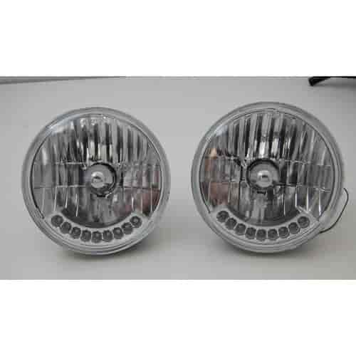 Headlight With LED Turn Signal 7" Round