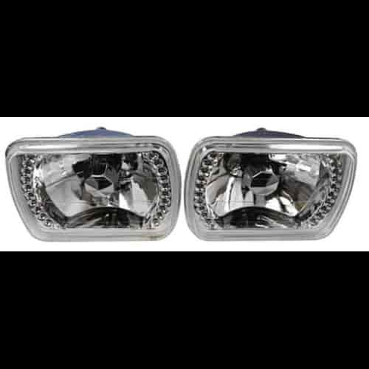 SQUARE HEADLIGHT WITH 20 LEDS LED WHITE H4 BULB