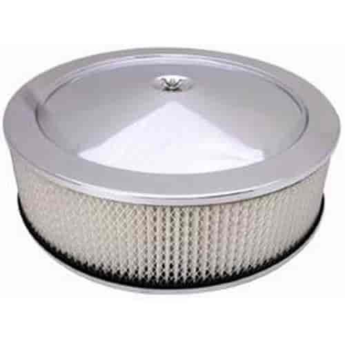 Round Muscle Car Style Top Air Cleaner Set 14" x 4"