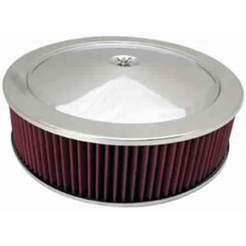 Round Muscle Car Style Top Air Cleaner Set 14" x 4"