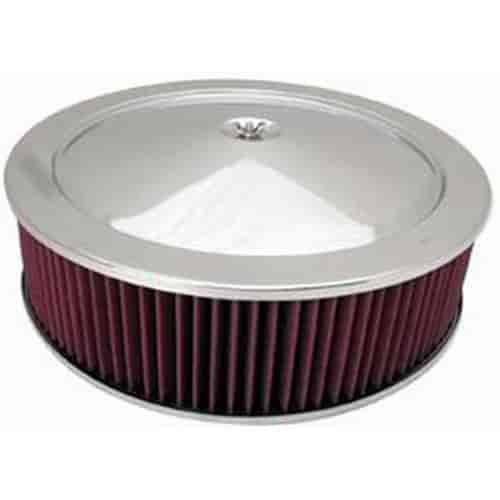 Round Muscle Car Style Top Air Cleaner Set 14" x 4"