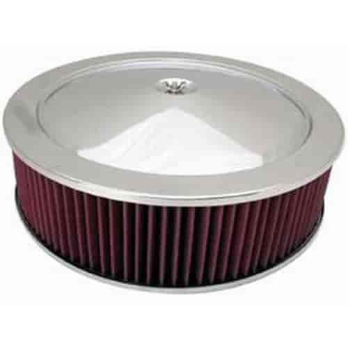 Round Muscle Car Style Top Air Cleaner Set 14" x 4"