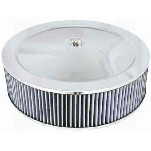 Round Muscle Car Style Top Air Cleaner Set 14" x 4"
