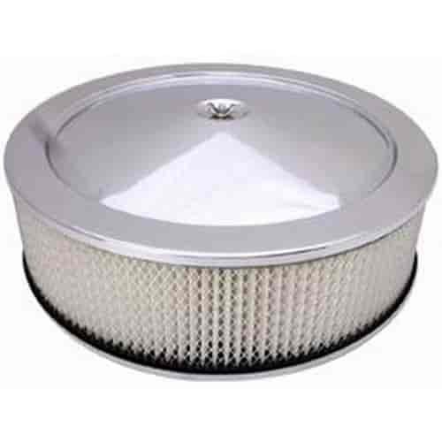 Round Muscle Car Style Top Air Cleaner Set 14" x 4"