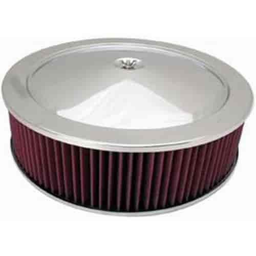 Round Muscle Car Style Top Air Cleaner Set 14" x 4"