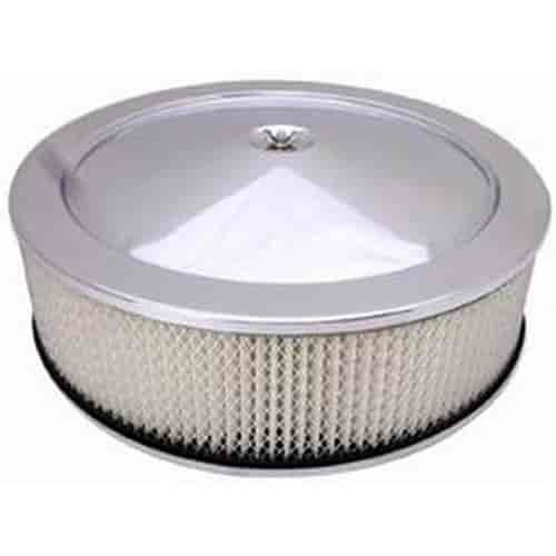 Round Muscle Car Style Top Air Cleaner Set 14" x 4"