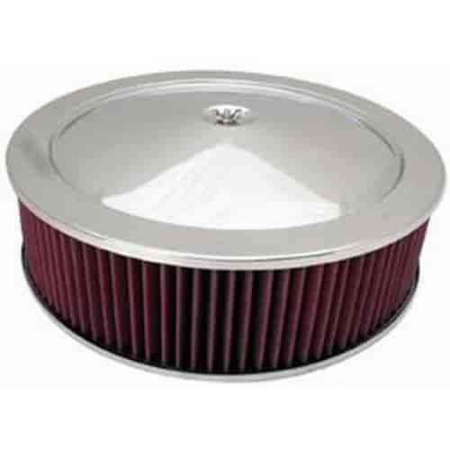 Round Muscle Car Style Top Air Cleaner Set 14" x 4"