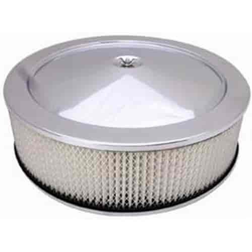 Round Muscle Car Style Top Air Cleaner Set 14" x 4"