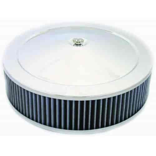 Round Muscle Car Style Top Air Cleaner Set 14" x 3"