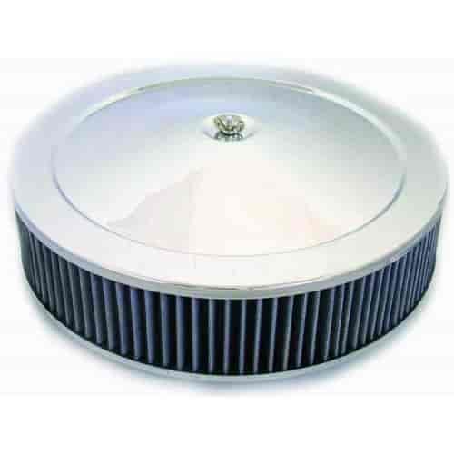 Round Muscle Car Style Top Air Cleaner Set 14" x 3"