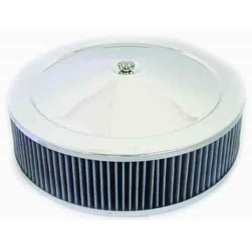 Round Muscle Car Style Top Air Cleaner Set 14" x 3"