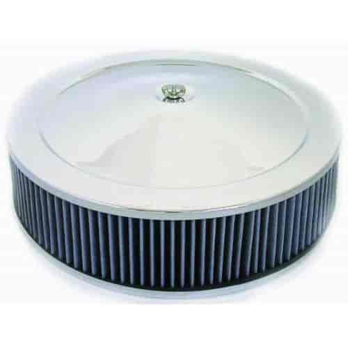 Round Muscle Car Style Top Air Cleaner Set 14" x 3"