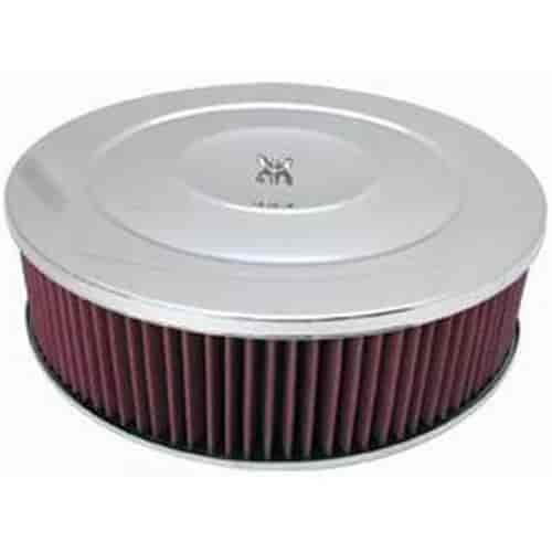 Round Performance Style Air Cleaner Set 14" x 4"