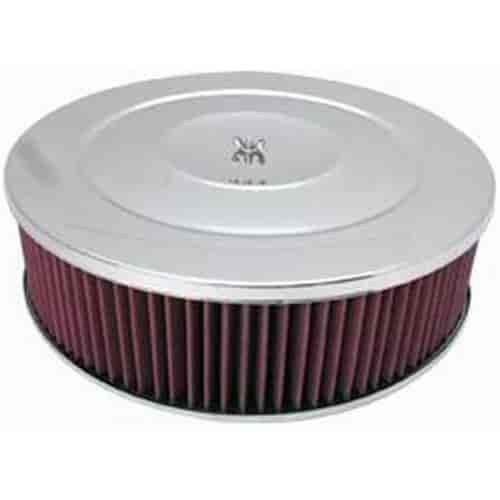 Round Performance Style Air Cleaner Set 14" x 4"
