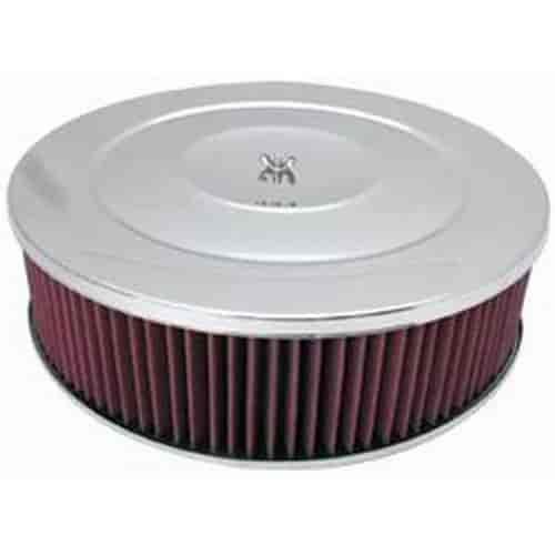 Round Performance Style Air Cleaner Set 14" x 4"