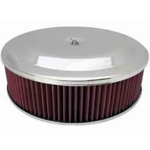 Round Race Car Style Air Cleaner Set 14" x 4"