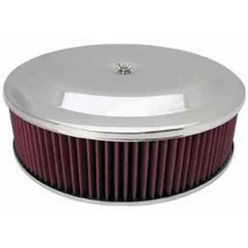 Round Race Car Style Air Cleaner Set 14" x 4"