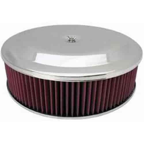 Round Race Car Style Air Cleaner Set 14" x 4"